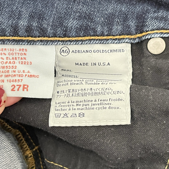 AG Jeans Womens 27 Jessie Curvy Cropped Bootcut Raw Hem 29x26 Low Rise - Picture 10 of 11